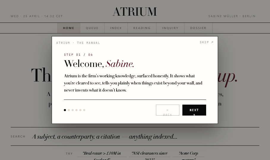 Atrium search